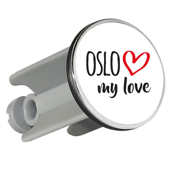 Waschbeckenstöpsel Oslo my love 4cm Abflussstopfen