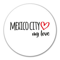 Aufkleber Mexico City my love 10cm Sticker