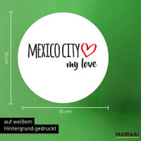 Aufkleber Mexico City my love 10cm Sticker