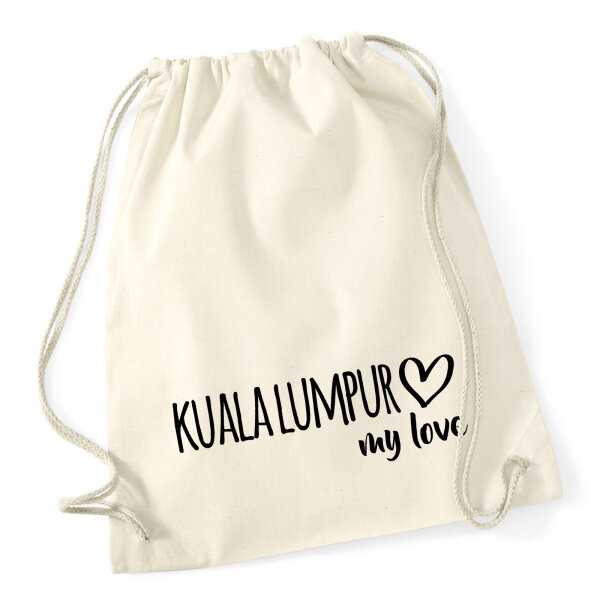 Turnbeutel Kuala Lumpur my love 12 Liter