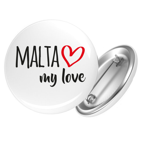Button Malta my love Anstecker