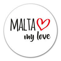 Aufkleber Malta my love 10cm Sticker