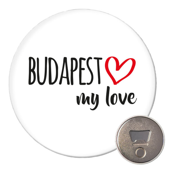 Magnet Budapest my love 59mm Kühlschrankmagnet Flaschenöffner