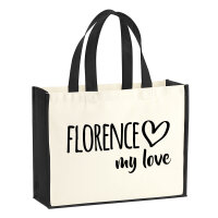 Jutetasche Florence my love 21 Liter Black