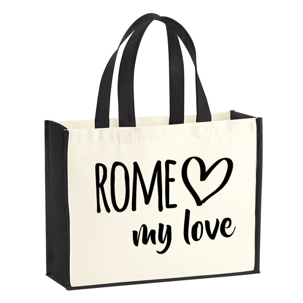 Jutetasche Rome my love 21 Liter Black