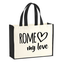 Jutetasche Rome my love 21 Liter Black