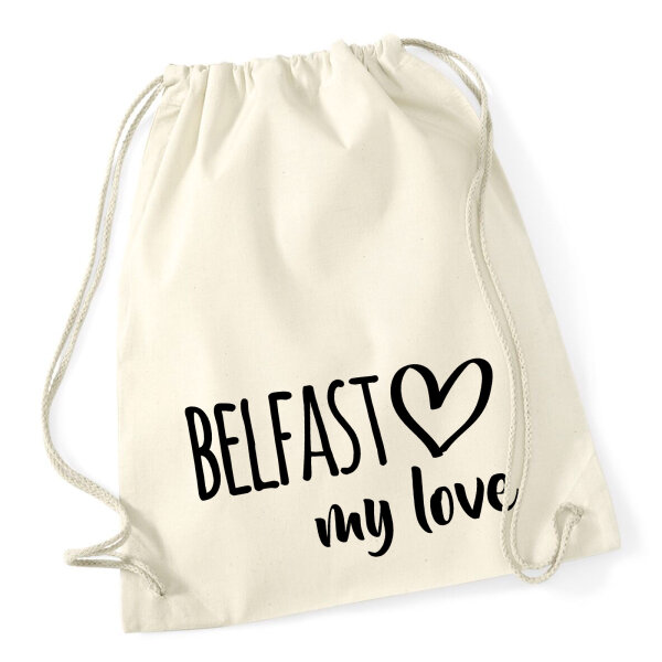 Turnbeutel Belfast my love 12 Liter