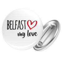 Button Belfast my love Anstecker