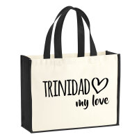 Jutetasche Trinidad my love 21 Liter Black