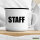 Emaille Tasse Staff Schriftzug 300ml Vintage Emaille Becher