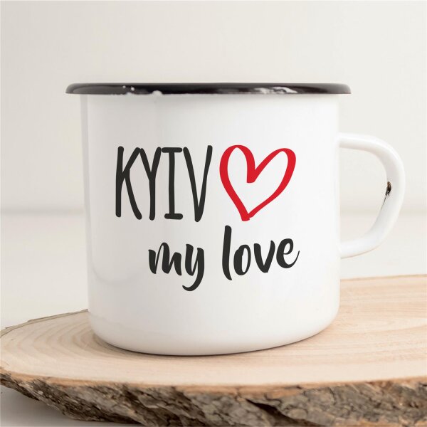 Emaille Tasse Kyiv my love Vintage 300ml