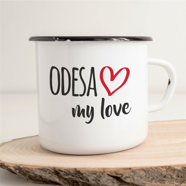 Emaille Tasse Odesa my love Vintage 300ml