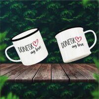 Emaille Tasse Donetsk my love Vintage 300ml