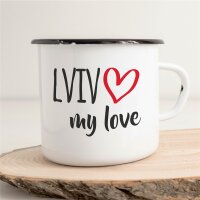 Emaille Tasse Lviv my love Vintage 300ml