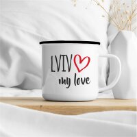Emaille Tasse Lviv my love Vintage 300ml