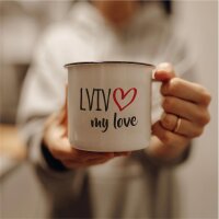 Emaille Tasse Lviv my love Vintage 300ml