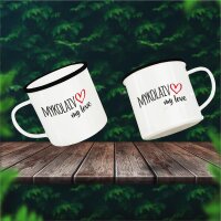 Emaille Tasse Mykolaiv my love Vintage 300ml
