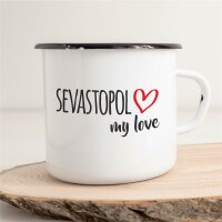 Emaille Tasse Sevastopol my love Vintage 300ml