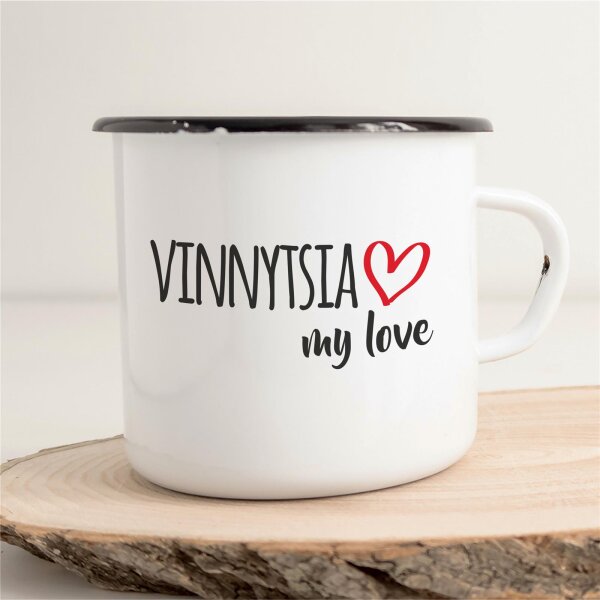 Emaille Tasse Vinnytsia my love Vintage 300ml