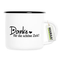 Emaille Tasse Danke für die schöne Zeit Herzen...