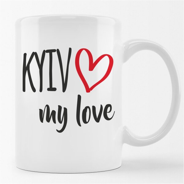 Kaffeetasse Kyiv my love Weiß 330ml