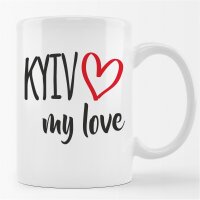 Kaffeetasse Kyiv my love Weiß 330ml