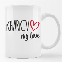 Kaffeetasse Kharkiv my love Weiß 330ml