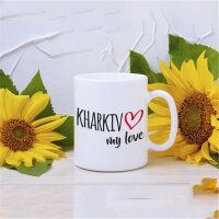 Kaffeetasse Kharkiv my love Weiß 330ml