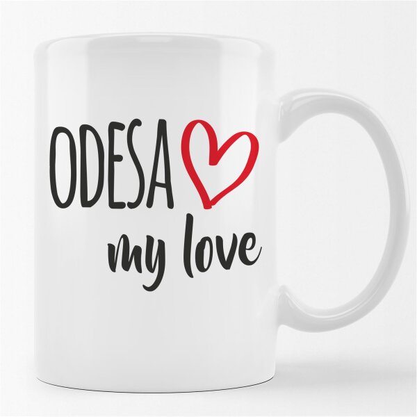 Kaffeetasse Odesa my love Weiß 330ml