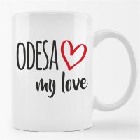 Kaffeetasse Odesa my love Weiß 330ml