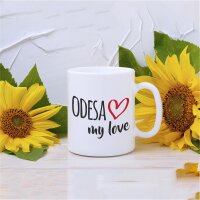 Kaffeetasse Odesa my love Weiß 330ml