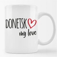 Kaffeetasse Donetsk my love Weiß 330ml