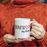 Kaffeetasse Donetsk my love Weiß 330ml