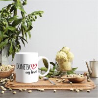 Kaffeetasse Donetsk my love Weiß 330ml