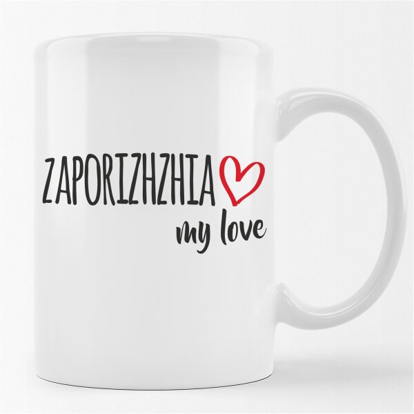 Kaffeetasse Zaporizhzhia my love Weiß 330ml