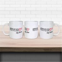 Kaffeetasse Kryvyi Rih my love Weiß 330ml