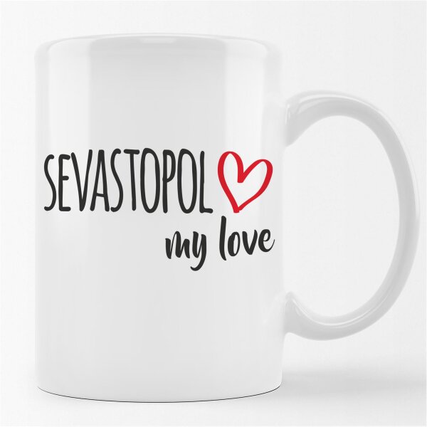 Kaffeetasse Sevastopol my love Weiß 330ml