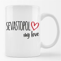 Kaffeetasse Sevastopol my love Weiß 330ml