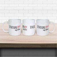 Kaffeetasse Sevastopol my love Weiß 330ml
