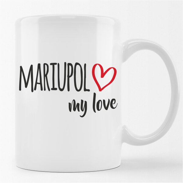 Kaffeetasse Mariupol my love Weiß 330ml