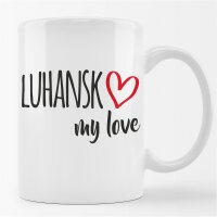 Kaffeetasse Luhansk my love Weiß 330ml