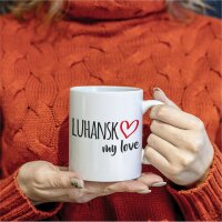 Kaffeetasse Luhansk my love Weiß 330ml