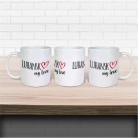 Kaffeetasse Luhansk my love Weiß 330ml