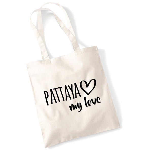 Jutebeutel Pattaya my love 10 Liter