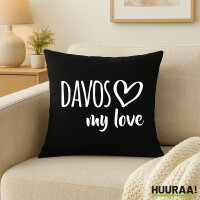 Kissen Davos my love 40x40cm