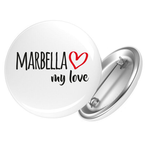 Button Marbella my love Anstecker