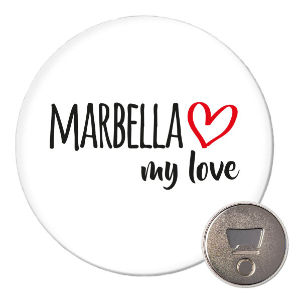 Magnet Marbella my love 59mm Kühlschrankmagnet Flaschenöffner