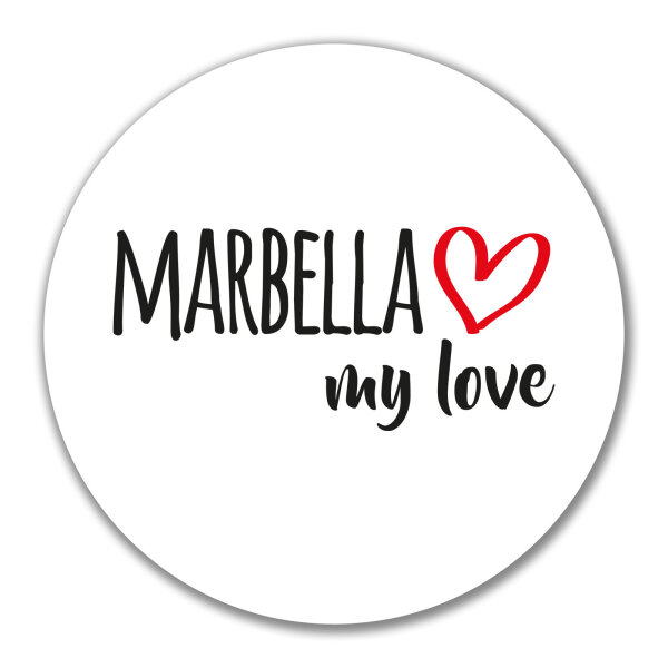 Aufkleber Marbella my love 10cm Sticker