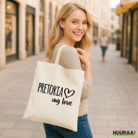 Jutebeutel Pretoria my love 10 Liter
