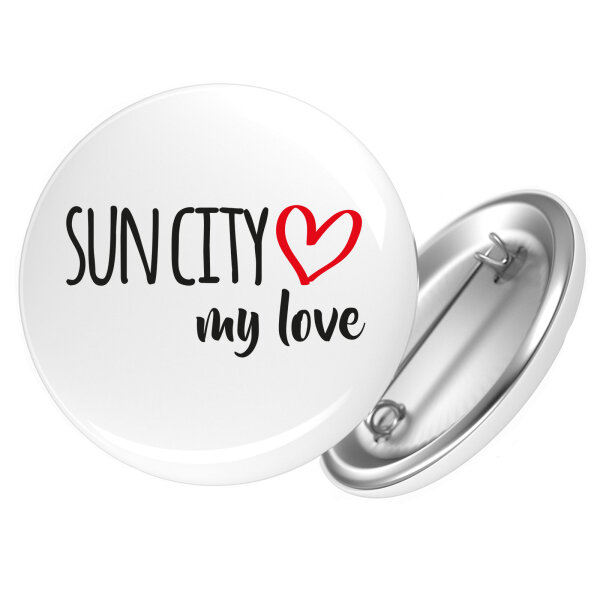 Button Sun City my love Anstecker